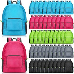eccliy 50 pack backpacks in bulk 17 inches back pack for boys girls basic backpack lightweight student outdoor travel school bookbags (5 colors)
