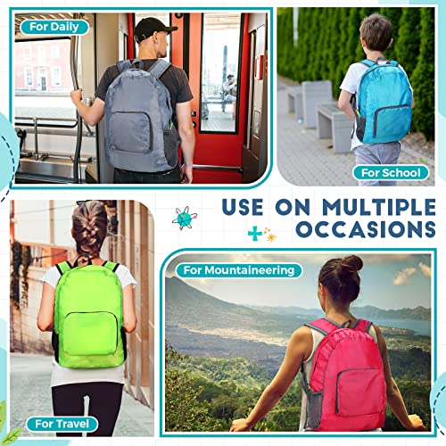 Eccliy 50 Pack Backpacks in Bulk 17 Inches Back Pack for Boys Girls Basic Backpack Lightweight Student Outdoor Travel School Bookbags (5 Colors)