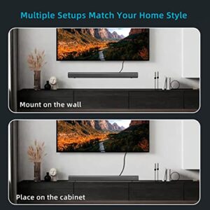 dyplay Sound Bar for TV with HDMI, 120Watt 30 Inch Soundar, Bluetooth 5.0 TV Soundbar Speaker, 4 EQ Modes, HDMI/Optical/AUX/TF/USB Connection, Built-in DSP, Remote Control and Wall Mountable