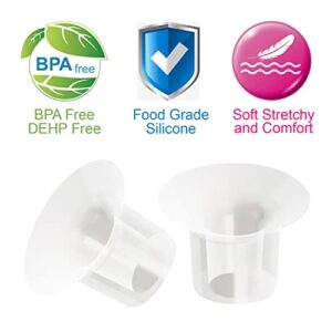 Begical Clear Breastpump Flange Inserts 15mm for Freemie 25mm Collection Cup/Spectra cacacup 24mm Breast Pump Shields/Flanges. Reduce Nipple Tunnel Down to 15mm