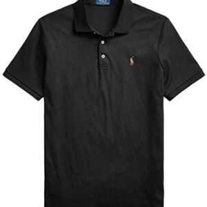 Polo Ralph Lauren Men's Big and Tall Short Sleeve Pima Soft-Touch Polo Shirt (2XLT, BlackSigPny)