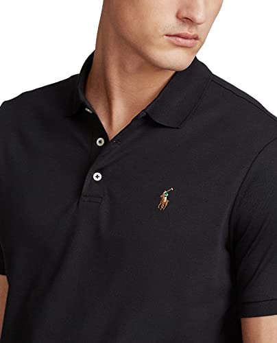 Polo Ralph Lauren Men's Big and Tall Short Sleeve Pima Soft-Touch Polo Shirt (2XLT, BlackSigPny)