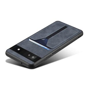 kowauri wallet case for google pixel 6a 2022 - pu leather, card slot, ultra slim protector (gray)