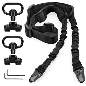 bontok sling swiels mount set, 1.25 inch sling mount mloc attachments set (black)