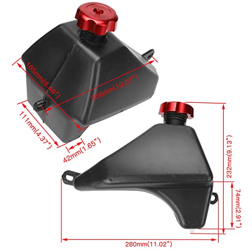 YOXUFA Upgraded Plastic Gas Fuel Tank Cap Petcock for 50cc 70cc 90cc 110cc 125cc ATV Coolster TaoTao Lincon Buyang Roketa Kazuma Baja Sunl Quad Riding Lawnmower Chinese Kids 4 Wheeler Parts