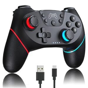 yuyiu 【upgraded】 switch controller switch pro controller-switch remote gamepad joystick for nintendo switch/switch lite/switch oled，pro controller switch dual vibration turbo with charging cable