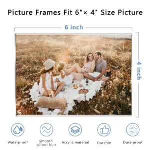 DZZ 12 PCS Picture Frame, 4x6 Clear Acrylic Picture Frames and 6x4 Picture Frame Each Size 6 PCS