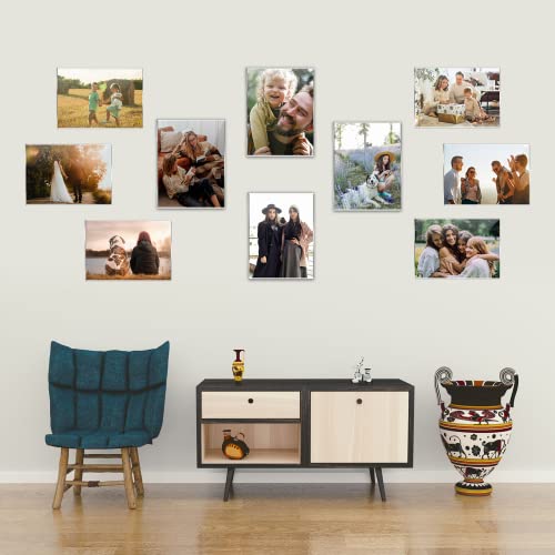 DZZ 12 PCS Picture Frame, 4x6 Clear Acrylic Picture Frames and 6x4 Picture Frame Each Size 6 PCS