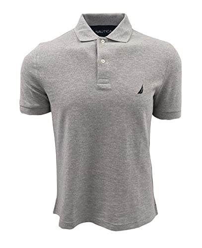 Nautica Men Classic Fit Polo Pique T-Shirt (XX-Large, Grey Heather)