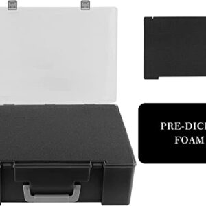 TPCY Miniature Storage Sturdy Carrying Figure Case -108 Slot Figurine Minature Carrying Case ,Compatible with Warhammer 40k, Dungeons & Dragons and More (Blackness)