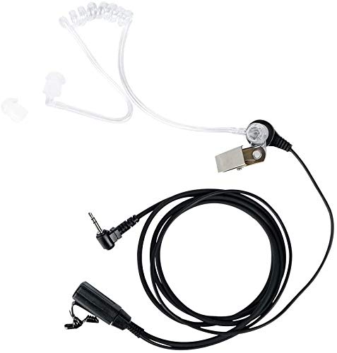 HEOPBIRD 1 Pin 2.5mm Walkie Talkie Earpiece with Mic Covert Acoustic Tube Headset for Motorola Talkabout MH230R MR350R T200 T200TP T260 T260TP T460 T600 T800 MT350R Two Way Radio Accessories 10 Pack