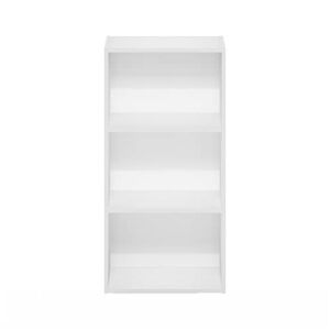 Furinno Luder 3-Tier Open Shelf Bookcase, White