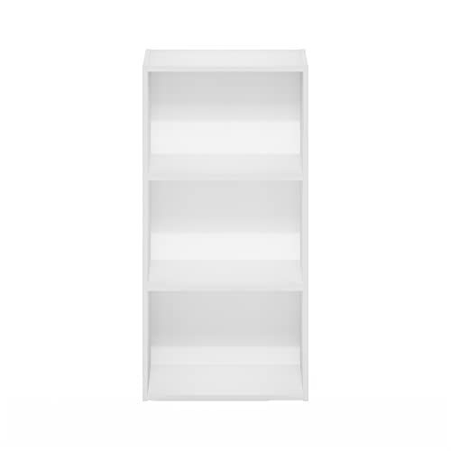 Furinno Luder 3-Tier Open Shelf Bookcase, White