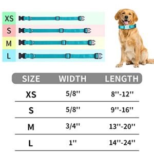 AirTag Dog Collar for Small Medium Large Dogs, Animire Soft Neoprene Padded Pet Cat Collar, Nylon Puppy Collar with Silicone Air Tag Case Holder Accessories, 9''-16'' Neck