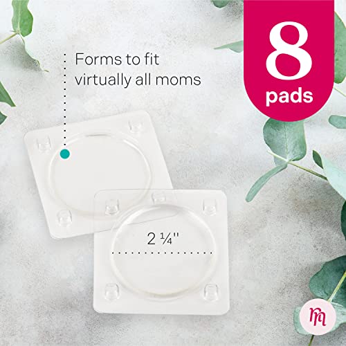 [8 Pads] Silicone Nipple Pads for Breastfeeding Soreness - Immediate Relief Nipple Gel Soothing Pads - Easy to Apply Gel Nipple Pads for Breastfeeding - Reusable Form Adjusting Breastfeeding Gel Pads