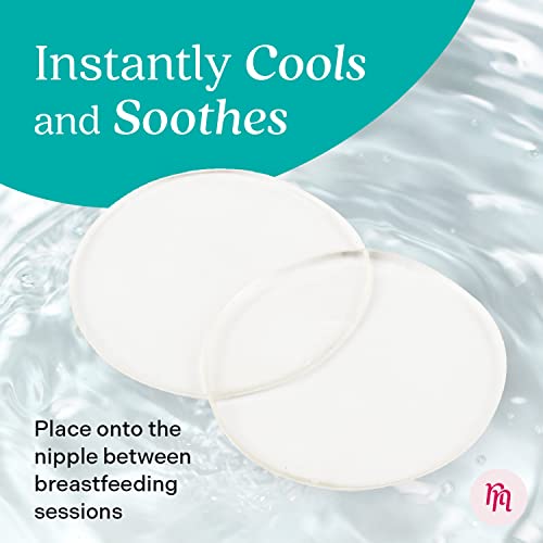 [8 Pads] Silicone Nipple Pads for Breastfeeding Soreness - Immediate Relief Nipple Gel Soothing Pads - Easy to Apply Gel Nipple Pads for Breastfeeding - Reusable Form Adjusting Breastfeeding Gel Pads