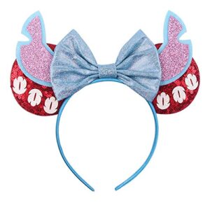 jiahang mouse ear sequin bow headband, cartoon fly wings hair band, glittering party festival decoration, cosplay costume headwear for girls women (elephant)