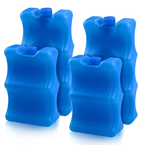 Bercoor Pack of 4 Reusable Ice Packs for Breastmilk Storage, Bottle Ice Packs for Breastfeeding Mom