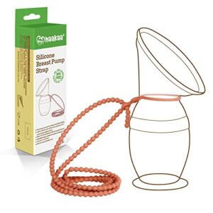 haakaa breast pump strap for haakaa gen.1/2/3 manual breast pump silicone strap | color: rust