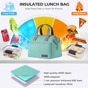 Large Insulated Lunch Bag for Women Men Leakproof Lunch Tote Bags Cooler Bag for Work Travel Adult Thermal Lunch Bags for Office -10L Lunchbox - Mint Green