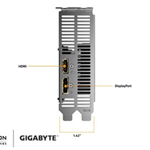 Gigabyte Radeon RX 6400 D6 Low Profile 4G Graphics Card, Low Profile Design, 4GB 64-bit GDDR6, GV-R64D6-4GL Video Card