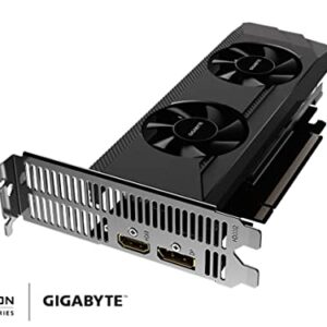 Gigabyte Radeon RX 6400 D6 Low Profile 4G Graphics Card, Low Profile Design, 4GB 64-bit GDDR6, GV-R64D6-4GL Video Card