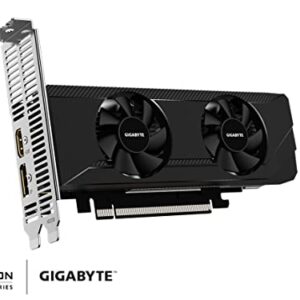 Gigabyte Radeon RX 6400 D6 Low Profile 4G Graphics Card, Low Profile Design, 4GB 64-bit GDDR6, GV-R64D6-4GL Video Card