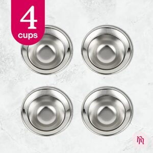 [2 Pairs] Silver Nursing Cups to Soothe Sore or Cracked Nipples - Comfy Nipple Shields for Nursing Newborn - Reusable Silver Nipple Protector for Breastfeeding - Silver Nipple Covers Breastfeeding