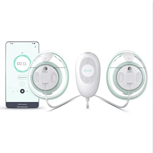 Elvie Stride Hospital-Grade App-Controlled Breast Pump | Hands-Free Wearable Ultra-Quiet Electric Breast Pump with 2-Modes 10-Settings & 5oz Capacity per Cup