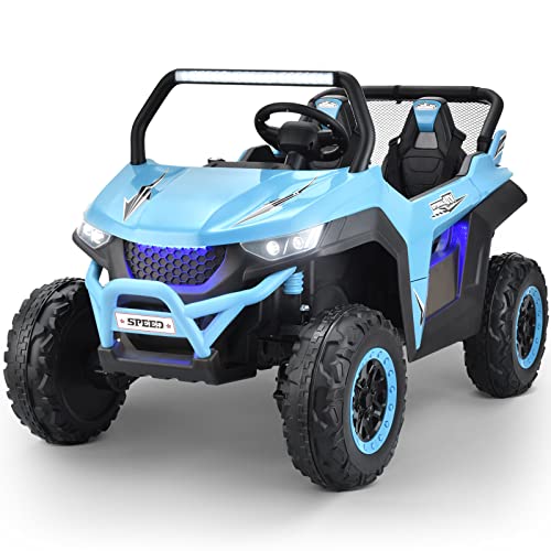 Joywhale 24V 2 Seater Kids Ride on UTV Car Powerful Electric Vehicle, with 4x75W Strong Motors, Big Battery, Easy-Drag System, 2.4G Remote Control, Soft Braking & Suspension, 2023 New Model, BW-U20