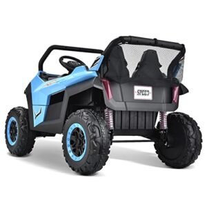 Joywhale 24V 2 Seater Kids Ride on UTV Car Powerful Electric Vehicle, with 4x75W Strong Motors, Big Battery, Easy-Drag System, 2.4G Remote Control, Soft Braking & Suspension, 2023 New Model, BW-U20