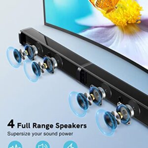 ULTIMEA Sound Bars for TV with Subwoofer Deep Bass, 2.1 TV Sound Bar, 5 EQ/Voice Clear, Bluetooth Soundbar for TV Speakers Surround Sound, TV Soundbar for PC Works w/Optical/AUX/USB, Mountable-110dB