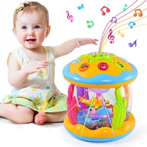 Baby Toys 6 to 12 Months Babies Ocean Rotating Light Up Infant Toys 12-18 Months Musical Toys for 1 Year Old Boys Gifts Early Educational Toys for Toddlers 1-3