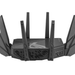 ASUS ROG Rapture GT-AXE16000 Quad-band WiFi 6E Extendable Gaming Router, 6GHz Band, Dual 10G Ports, 2.5G WAN Port, ASUS RangeBoost Plus, Triple-level Game Acceleration, VPN Fusion, AiMesh Compatible