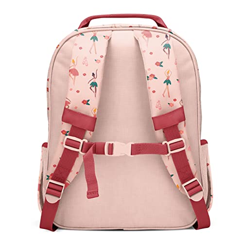 Simple Modern Toddler Backpack for School Girls | Kindergarten Elementary Kids Backpack | Fletcher Collection | Kids - Medium (15" tall) | Pink Ballerina