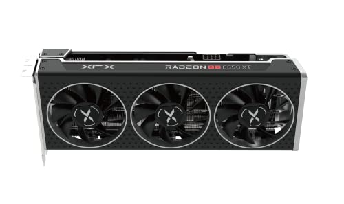 XFX Speedster MERC308 Radeon RX 6650XT Black Gaming Graphics Card with 8GB GDDR6 HDMI 3xDP, AMD RDNA 2 RX-665X8TBDY