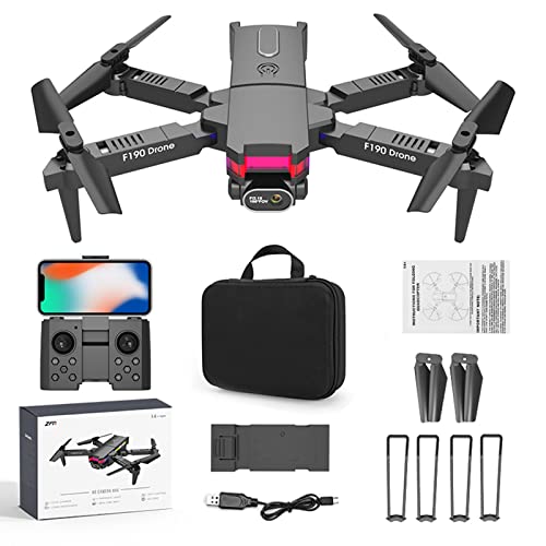 Poilweap Drone with Dual Camera 4K HD for Beginner - Remote Control Mini Drone Toys Gifts for Boys Girls with Altitude Hold Headless Mode One Key Start Speed Adjustment, Black