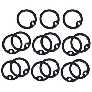 ultechnovo 15pcs professional dog id tag silencers silicone dogtag silencer useful mute circle for pet dog cat (black) for your cute