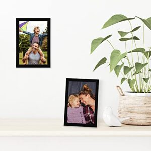 Americanflat 4x6 Picture Frame 2 Pack in Black with Polished Plexiglass - Thin Border 4 X 6 Inch Photo Frames for Wall or Desk - in Horizontal or Vertical Format