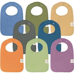 8-pack organic baby bibs for boy, girl - drool bibs for baby boy, bibs for baby girl, baby bibs for girls, boys, baby boy bibs, baby girl bibs, baby bib, toddler, infant bibs, cotton bibs (cruise)