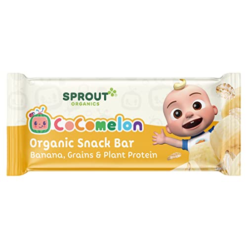 CoComelon Sprout Organic Baby Food, Toddler Snacks, Banana Snack Bar 5 Count (Pack of 6)