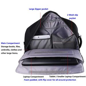 ECCRIS 13.3 14 inch Laptop Bag Backpack for Dell Latitude 7330 Rugged 7420 7430 9420 9430, Vostro 5310 3420 5410, XPS 13 9305 9320, Black