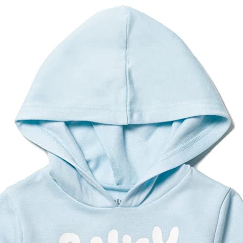 Bluey Bingo Toddler Boys Fleece Pullover Hoodie and Sweatshirt Blue/White 5T