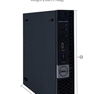 Dell Optiplex 5070 Micro MFF Desktop PC Intel i5-9500T, 16GB DDR4 New 512GB M.2 NVMe SSD, WiFi BT HDMI New KB & Mouse Windows 11 Pro (Renewed)