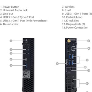 Dell Optiplex 5070 Micro MFF Desktop PC Intel i5-9500T, 16GB DDR4 New 512GB M.2 NVMe SSD, WiFi BT HDMI New KB & Mouse Windows 11 Pro (Renewed)