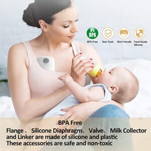 Veoiramc Wearable Breast Pump Parts Accessories Replace Silicone Diaphragm/Duckbill Valve/Collector(180ml)/Linker/Flange, Compatible Suitable S9/S10/S12, Original Part Accessories Replacement(24mm)