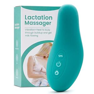 hayaen lactation massager with warming for breastfeeding , multiple modes and heat for clogged milk ducts, support clogged milk ducts, breast engorgement - plug usb cableincluded (green)