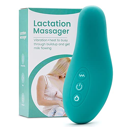 HAYAEN Lactation Massager with Warming for Breastfeeding , Multiple Modes and Heat for Clogged Milk Ducts, Support Clogged Milk Ducts, Breast Engorgement - Plug USB CableIncluded (Green)