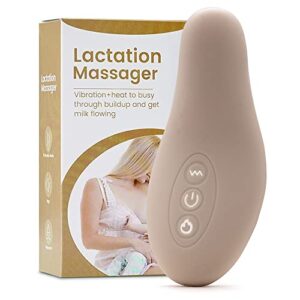 hayaen lactation massager with warming for breastfeeding, multiple modes and heat for clogged milk ducts, support clogged milk ducts, breast engorgement - plug usb cableincluded (light-pink)