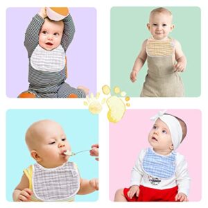 Bibs Baby Muslin Bibs unisex-Baby Drool Bibs Lap-shoulder Drool Cloths Adjustable Multi-Use Scarf Bibs 8-Layer 100% Organic Cotton With Super Absorbent& Soft Drooling Bibs Breathable for Boys Girls